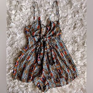 LF Millau Boho Tribal Print Romper XS